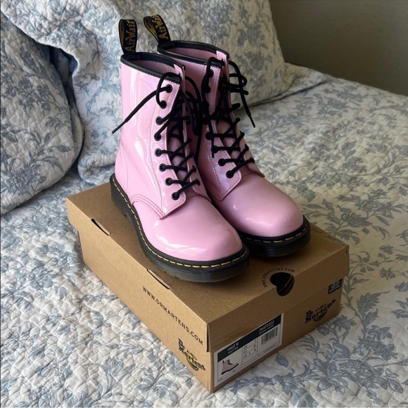Dr. Martens Shoes - Women’s Dr. Martens Pink Lace-Up Boots